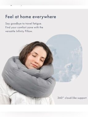 Infinity Travel Pillow - in Gray